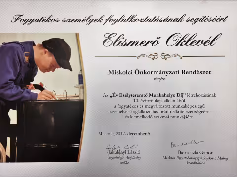 Elismerés a segítségért